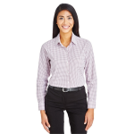 Devon & Jones CrownLux Performance® Ladies' Micro Windowpane Shirt